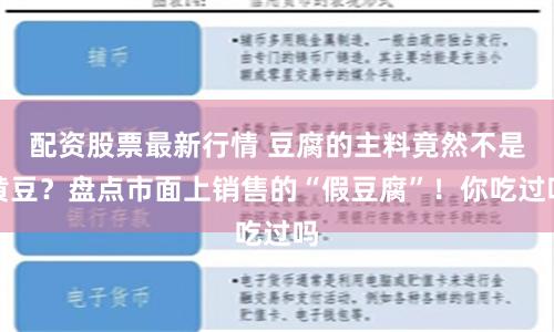 配资股票最新行情 豆腐的主料竟然不是黄豆？盘点市面上销售的“假豆腐”！你吃过吗