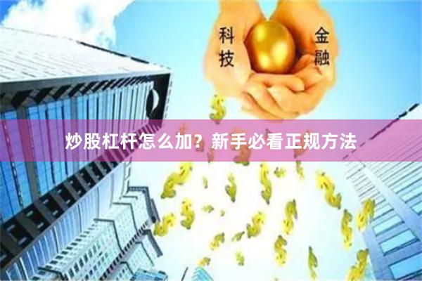 炒股杠杆怎么加？新手必看正规方法